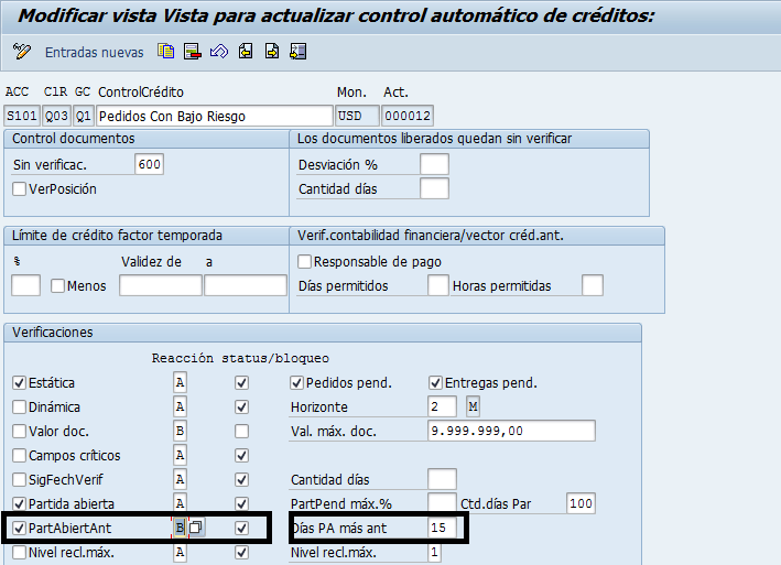 Gestión automática de riesgo